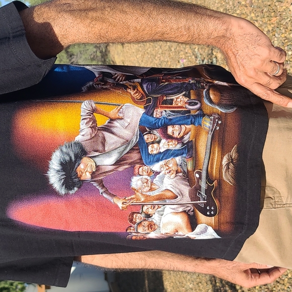 Vintage Rolling Stones Airbrushed Rock Band Graphic Tee Shirt L SUPER RARE - Picture 3 of 16